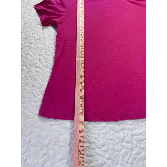 Christopher & Banks Pink Layering Short Sleeve TShirt 100% Cotton size medium - Picture 3 of 4